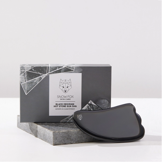 SNOW FOX SKINCARE - Black Obsidian Hot Stone Gua Sha