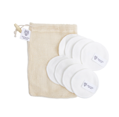 SNOW FOX SKINCARE - Reusable Bamboo Make Up Removal Pads (8 per box)