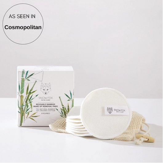 SNOW FOX SKINCARE - Reusable Bamboo Make Up Removal Pads (8 per box)